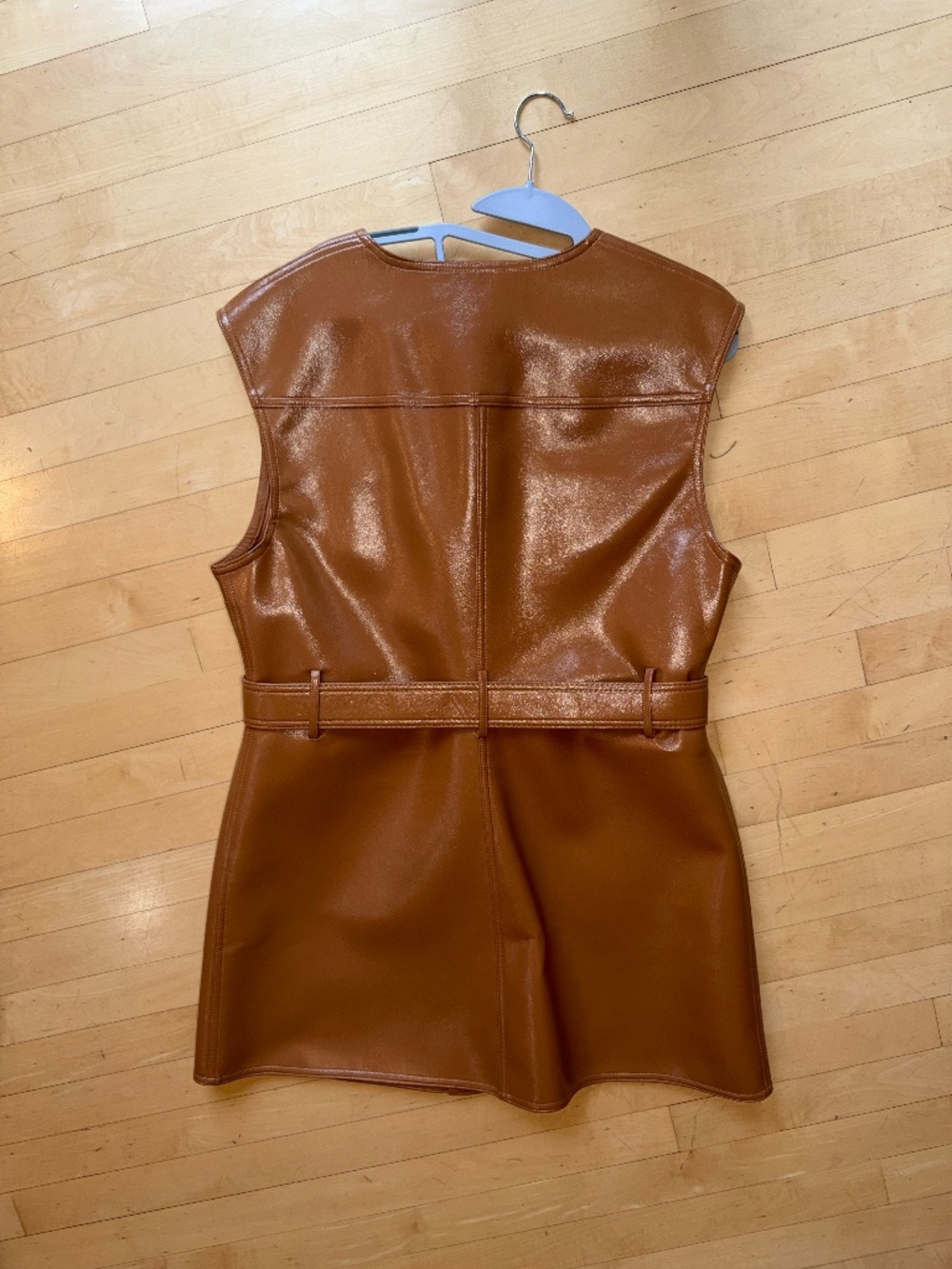 NEW H&M Edition Faux leather cargo dress, L, GP1544 - Picture 4 of 4